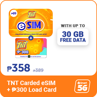 TNT Carded eSIM + P300 Load Card